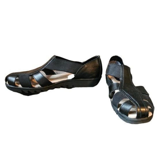 I Heart Comfort leather black sandals - Picture 1 of 8